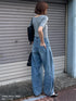 SIDE PLEATED DENIM PANTS / Y243-31045-3 /【 BLUE 】